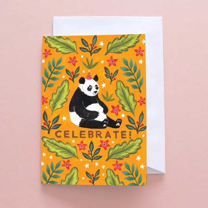 Celebrate! Panda Greetings Card
